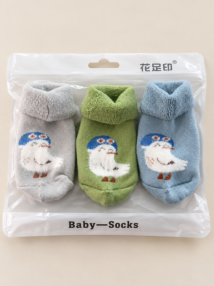 Cute Snowman Design Ankle Parrot Socks 0-9 Months