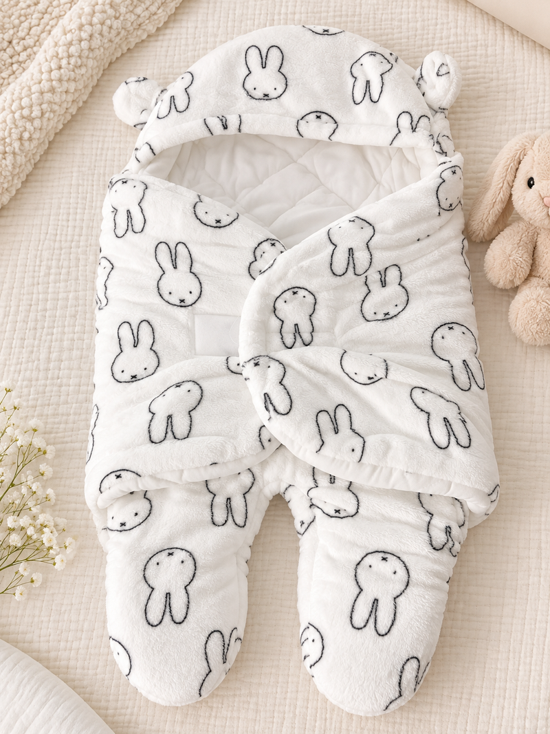 Bunny Print Warm Wrap