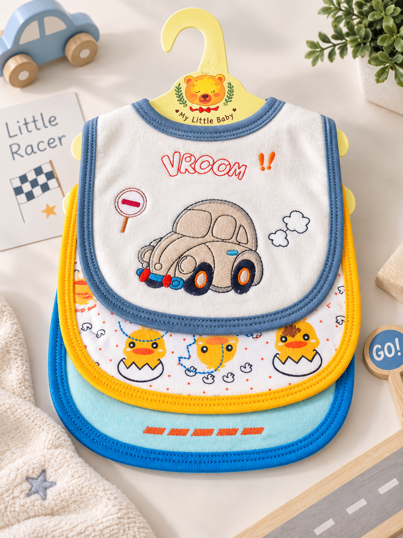 Baby Racer 3 Piece Bib Set