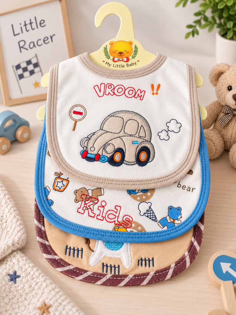 Skin Baby Racer 3 Piece Bib Set