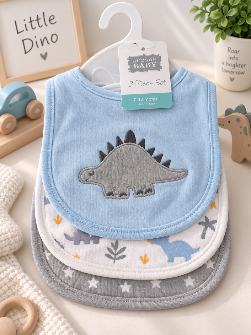Dinosaur Baby 3 Piece Bib Set