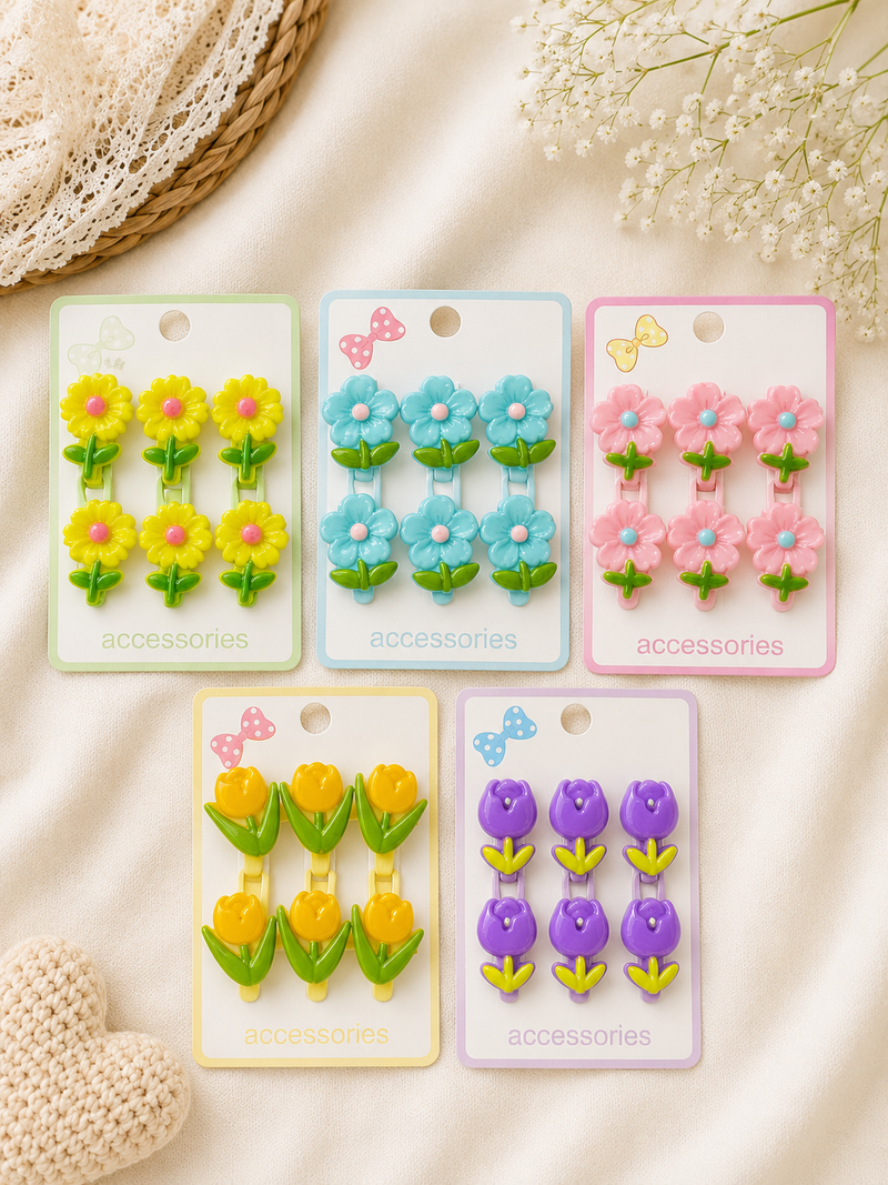 Cute Flower Hair Clips (2 Pcs)