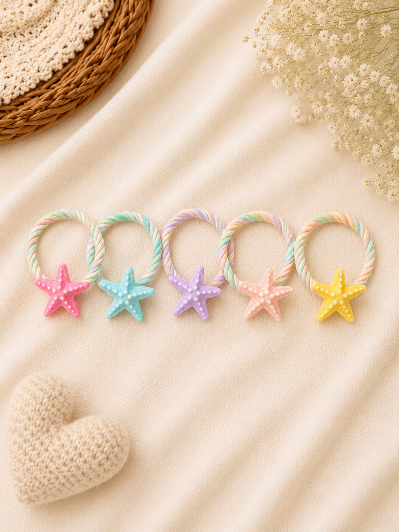 Starfish Mermaid Hair Ties Set (2 Pcs)