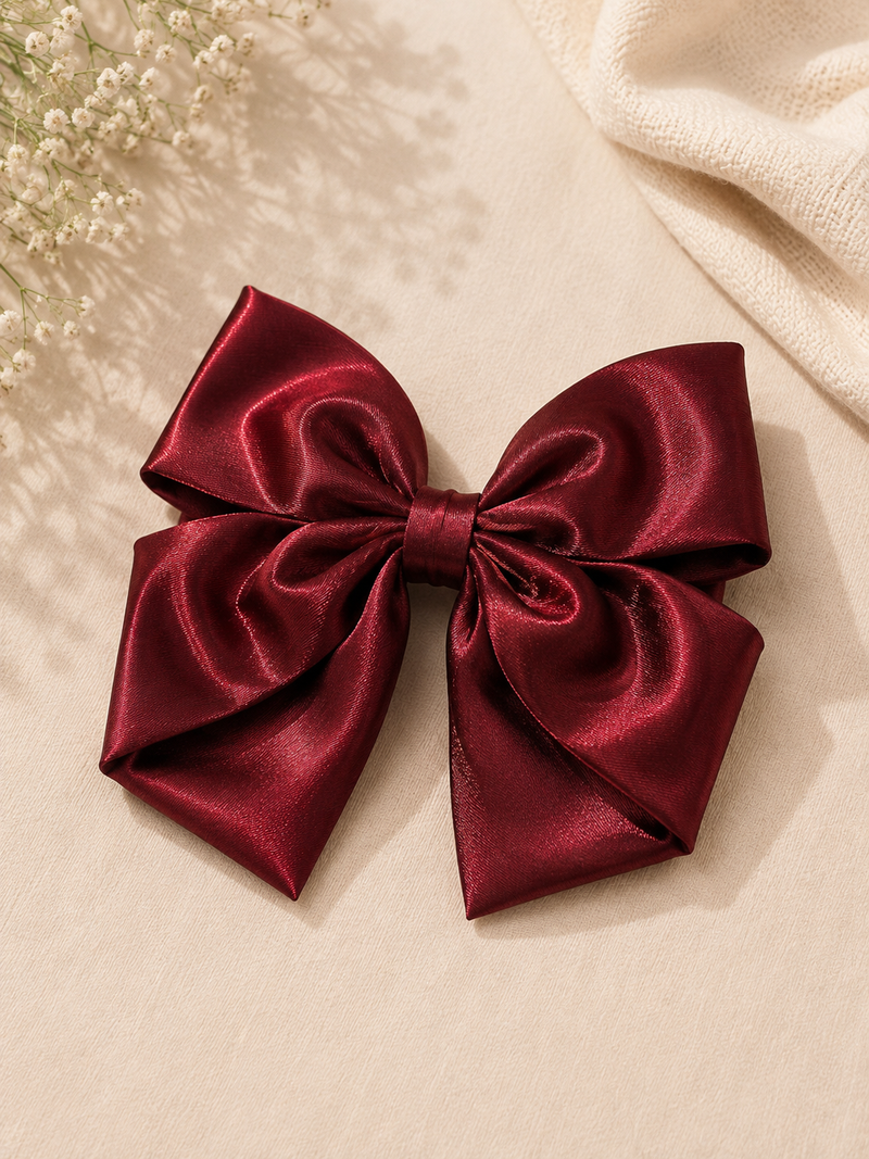 Shimmer Satin Big Bow