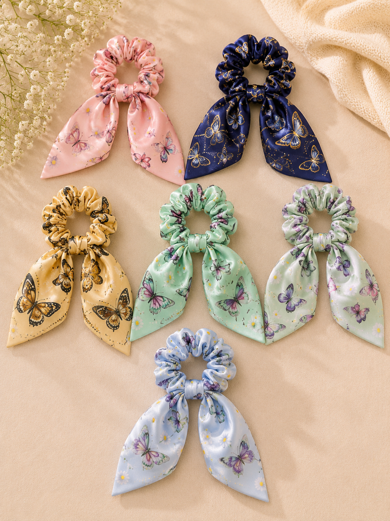 Silky Butterfly Tail Hair Tie