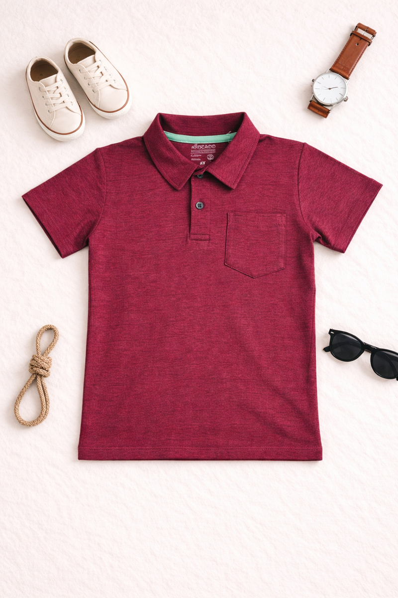 Mehroon Pocket Polo