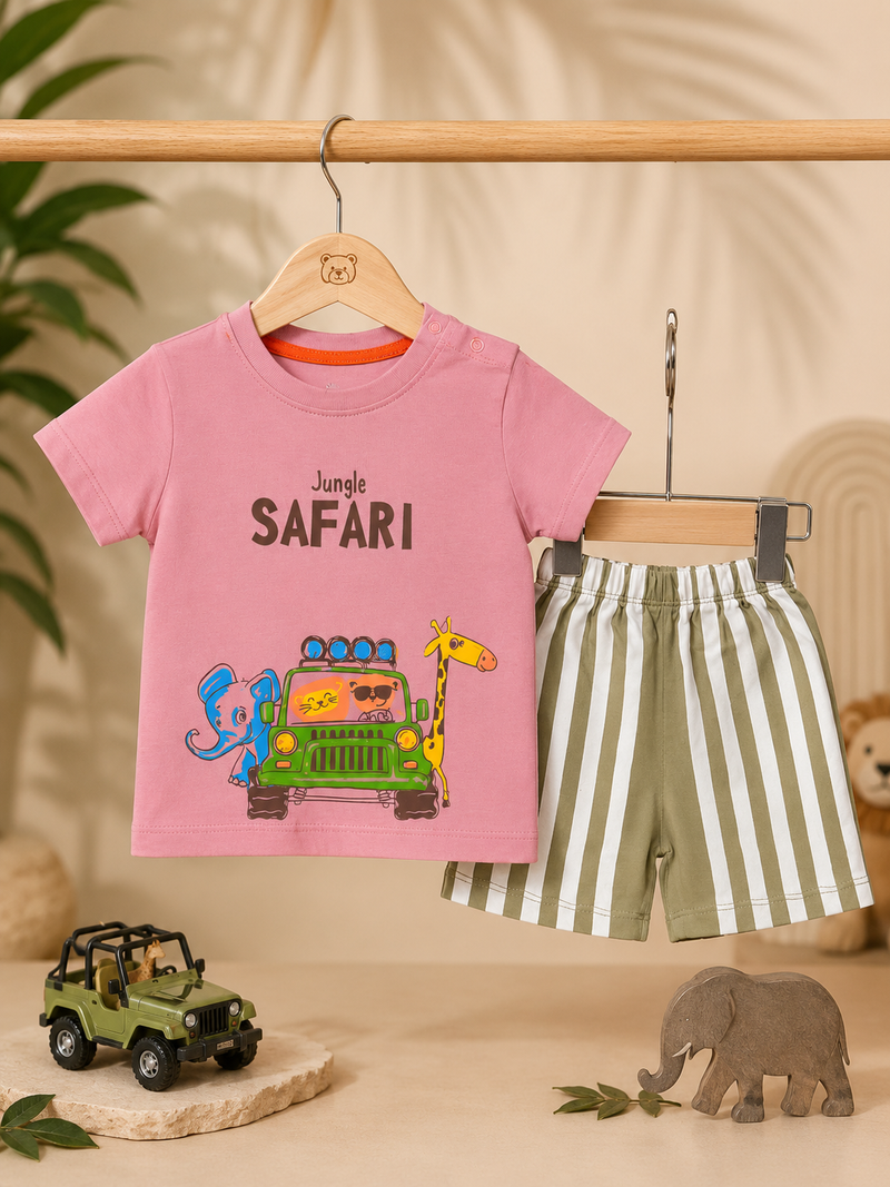 Safari Jeep Adventure Tee & Short Infant