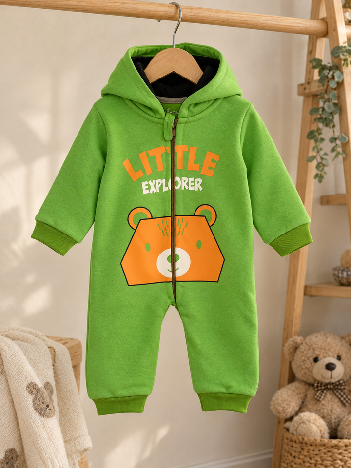 Little Bear Explorer Hooded Romper