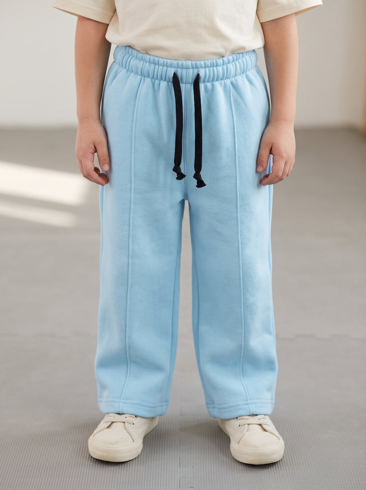 Cloud Blue Straight Fleece Trouser