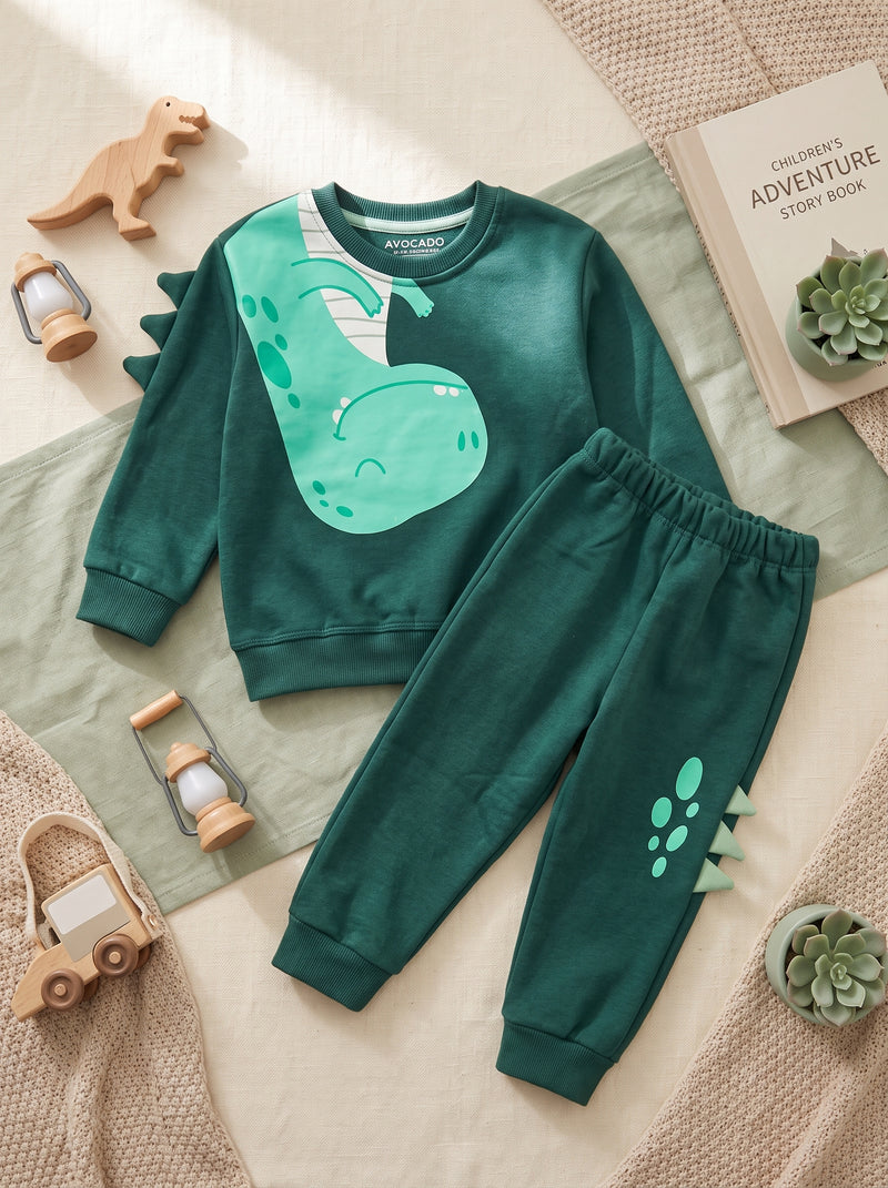 Dino Fun Printed Fleece Sweatshirt & Trouser Infant