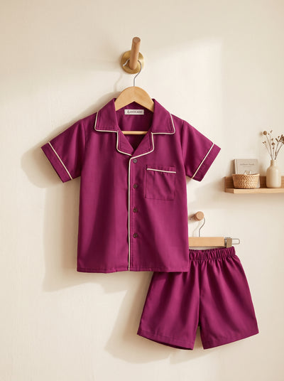 Plum Nightwear Shirt & Short