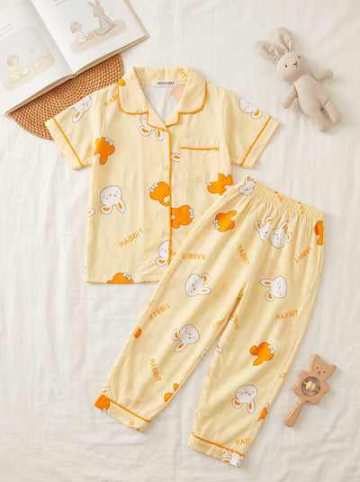 Rabbit Printed Cotton Nightwear Set