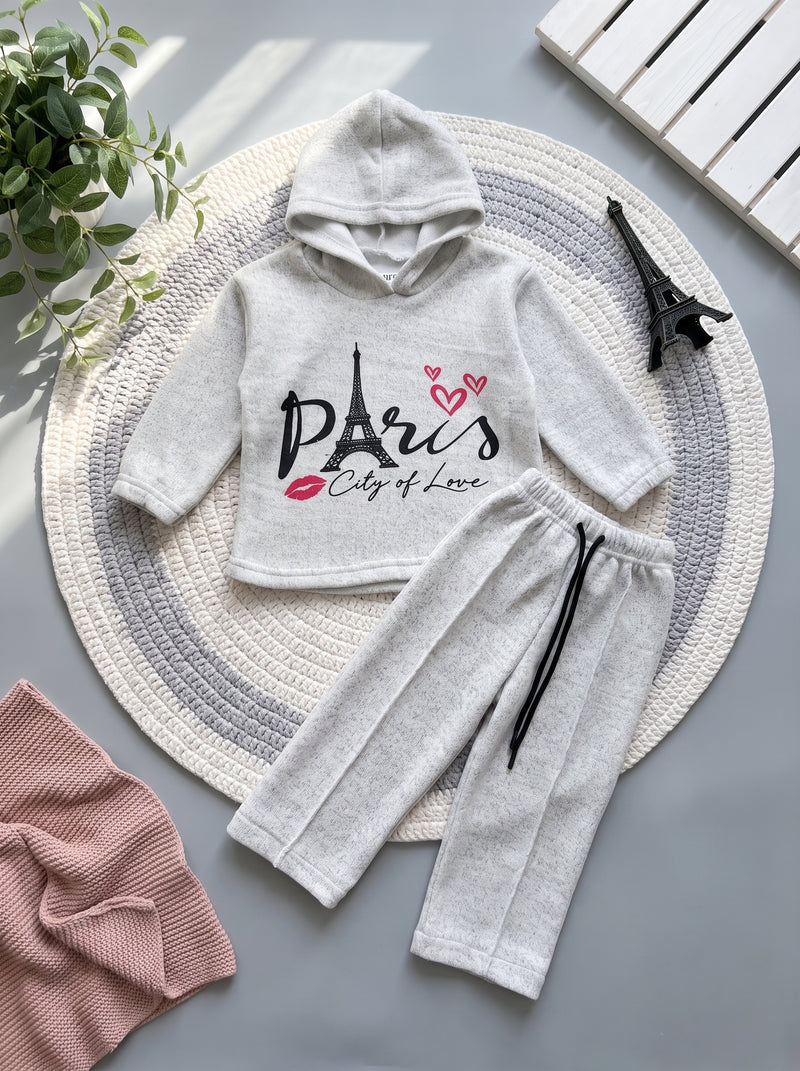 Paris Love Oversized Hoodie & Straight Trouser