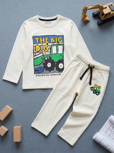Big Dig Construction Full Sleeves Shirt & Trouser