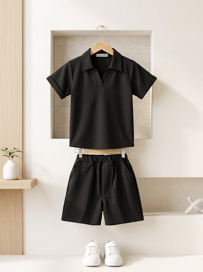 Essential Black Polo Tee & Short