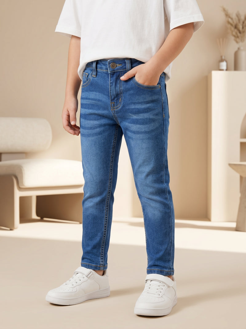 Minimal Wave Slim Fit Dark Blue Jeans