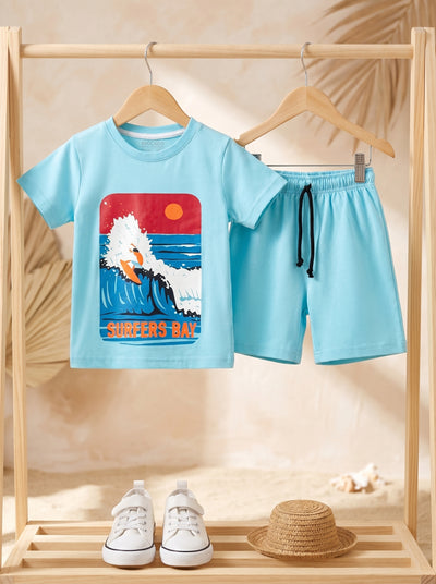Surfers Bay Wave Tee & Short