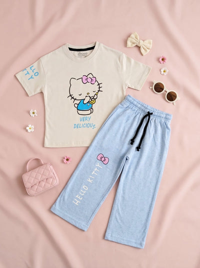 Very Delicious Kitty Baggy Tee & Straight Trouser
