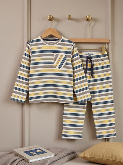 Harbor Stripe Full Sleeves Shirt & Trouser