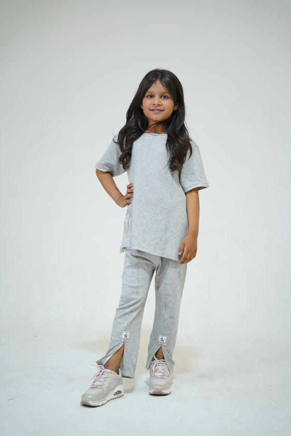 Comfort Plain Grey Tee & Trouser