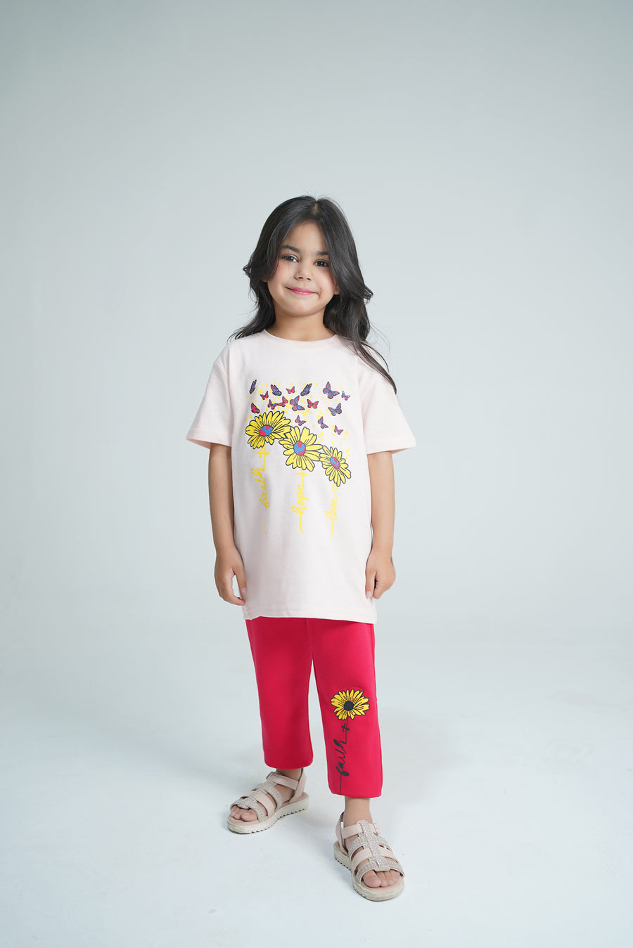 Faith & Flowers Printed Tee & Trouser