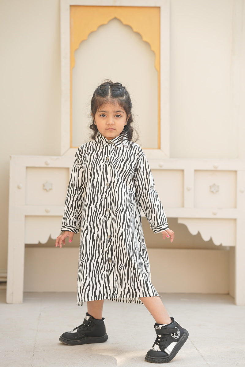 Zebra Print Long Top