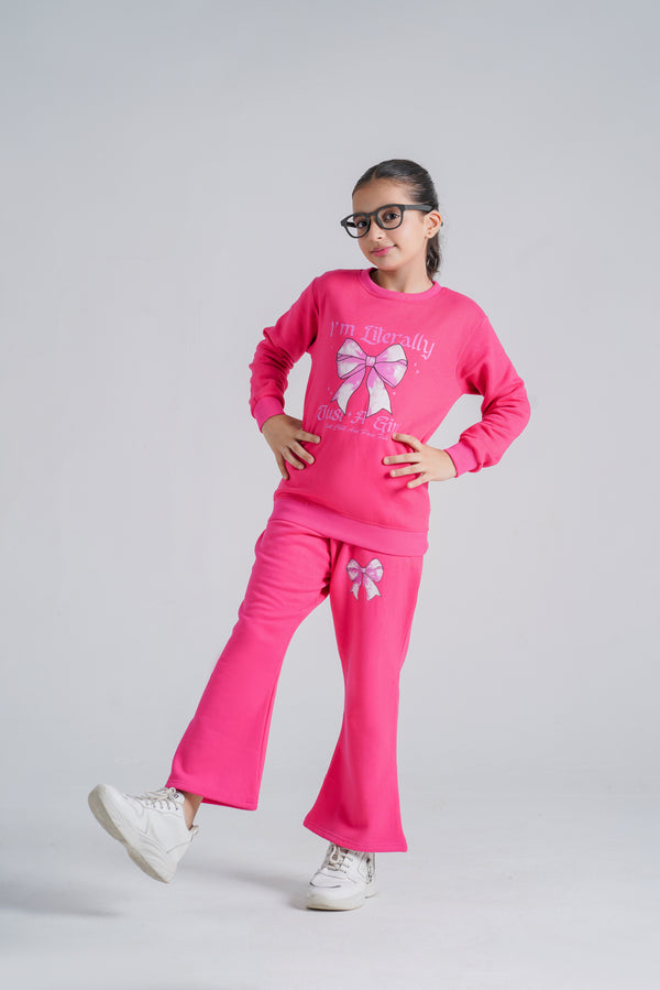 Just a Girl Fleece Sweatshirt & Trouser