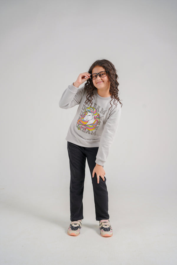 Rainbow Unicorn Dream Fleece Sweatshirt