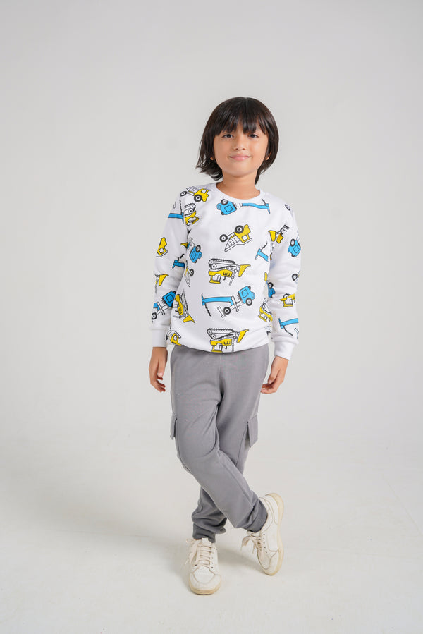 Little Builder Fleece Sweatshirt & Terry Trouser
