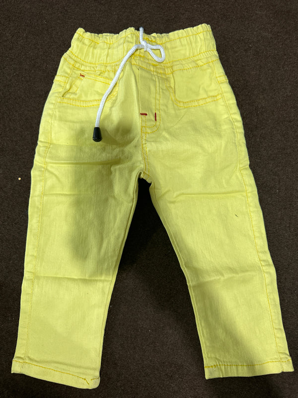 Yellow Cotton Jeans