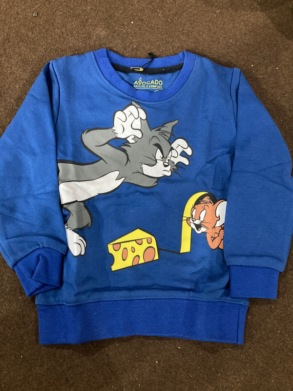Cheese Tom & Jerry Fleece Sweatshirt