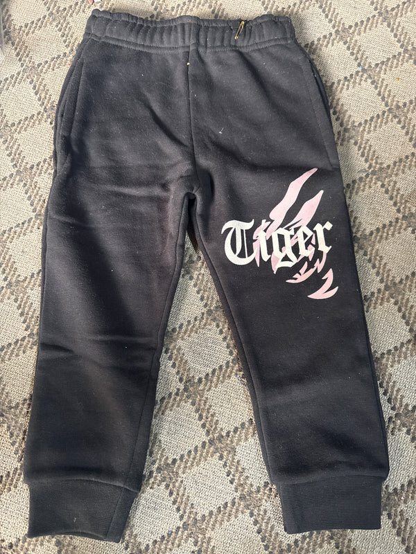 Tiger Print Black Fleece Trouser