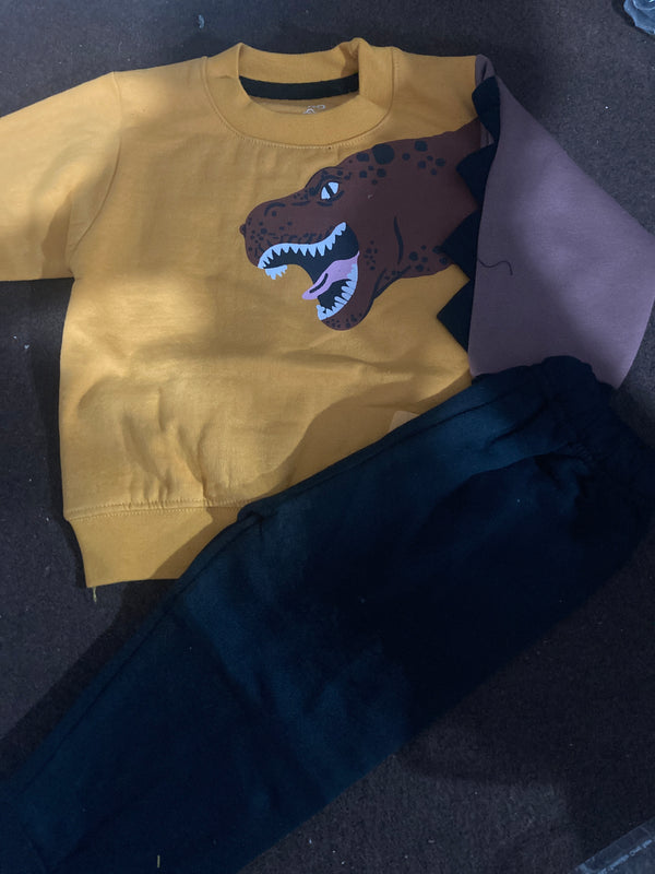 Ferocious T-Rex Fleece Sweatshirt & Trouser