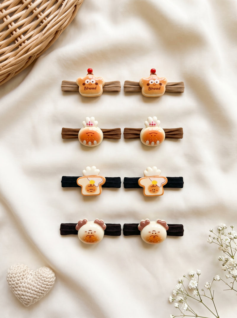 Food Nylon Hair Ties for Girls (2 Pcs)