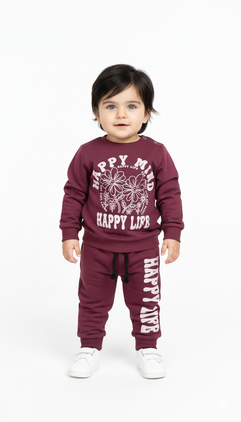 Happy Life Fleece Sweatshirt & Trouser