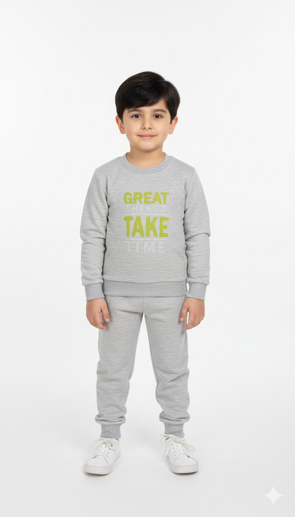 Great Things Take Time Fleece Sweatshirt & Trouser