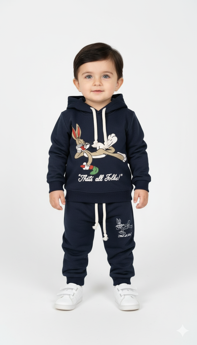 Bugs Bunny That’s All Folks Fleece Sweatshirt & Trouser