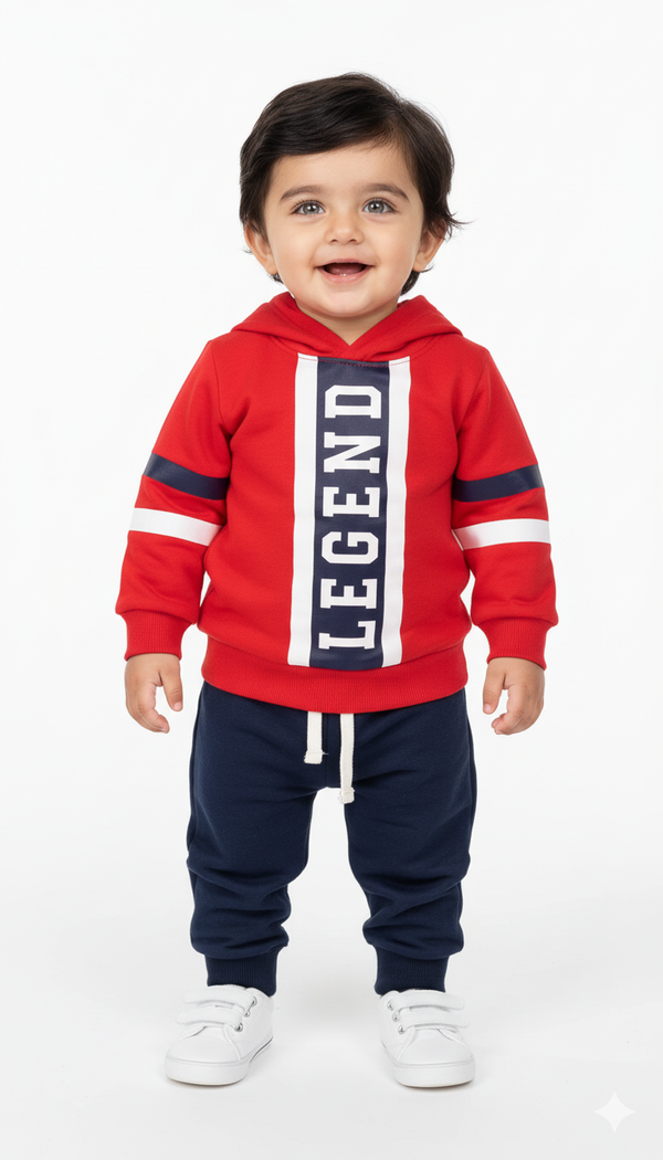 Legend Fleece Hoodie & Navy Blue Trouser