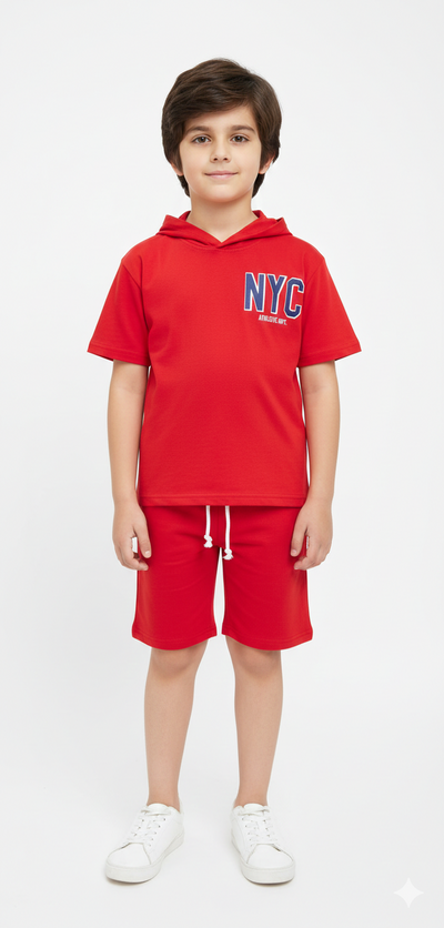 NYC Red Hoodie & Trouser