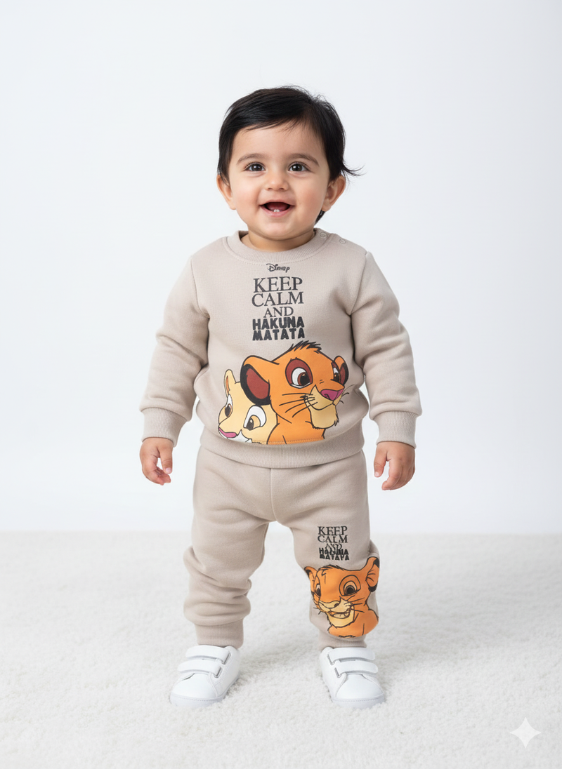 Keep Calm And Hakuna Matata Fleece Sweatshirt & Trouser Infant
