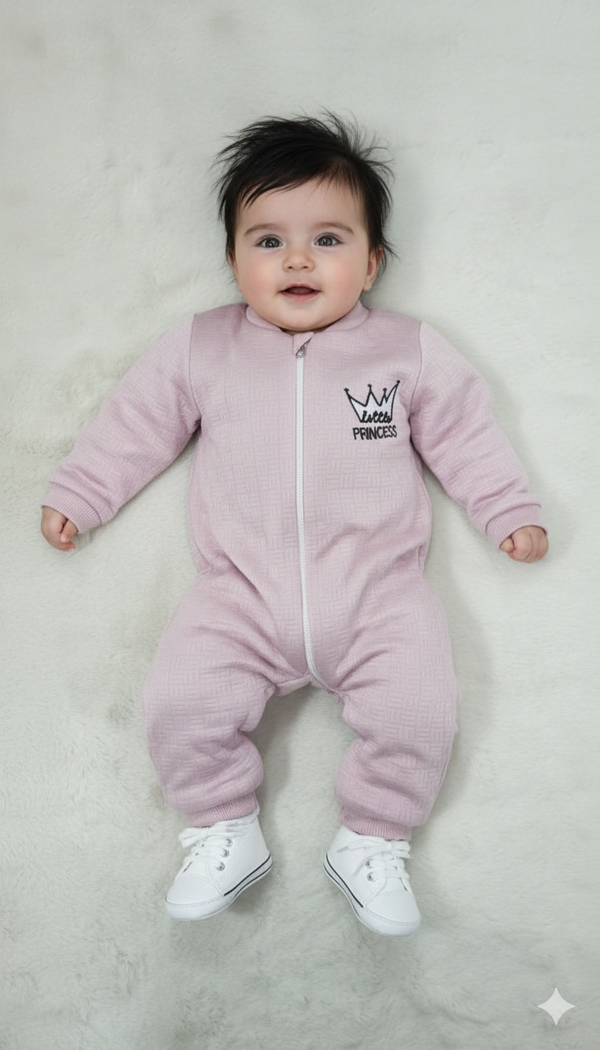 Little Princess Geometric Fur Romper