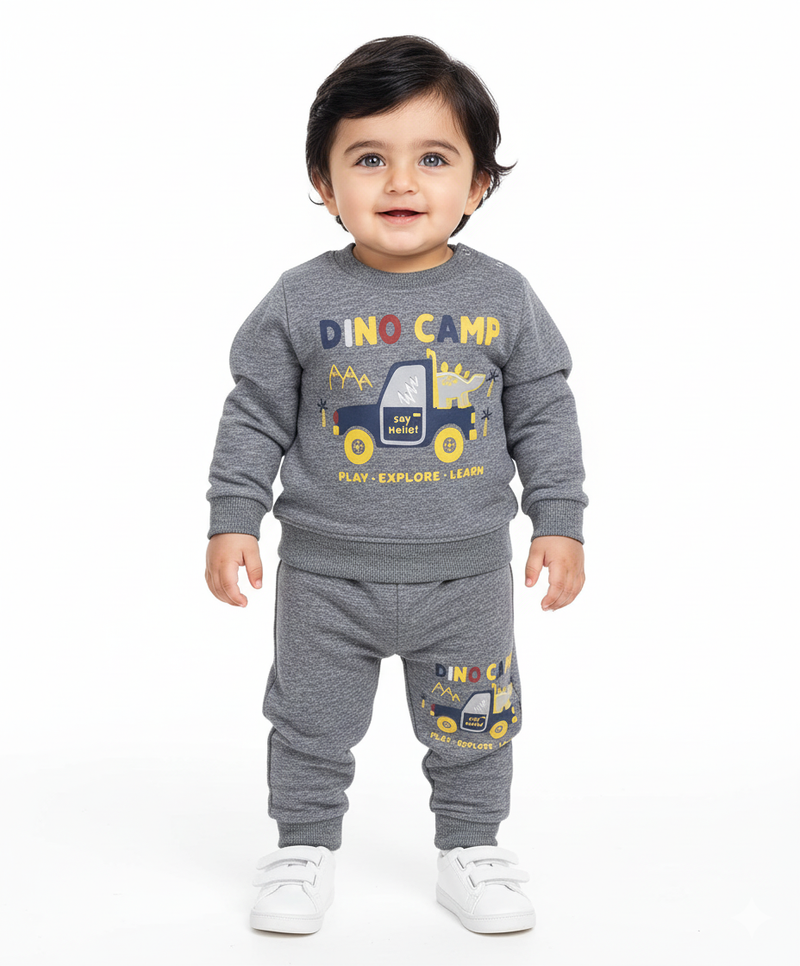 Dino Camp Lightweight Terry Sweatshirt & Trouser Infant