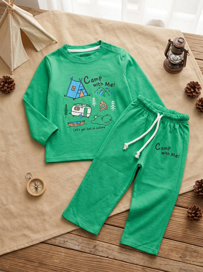 Camp With Me Full Sleeves Shirt & Trouser Infant