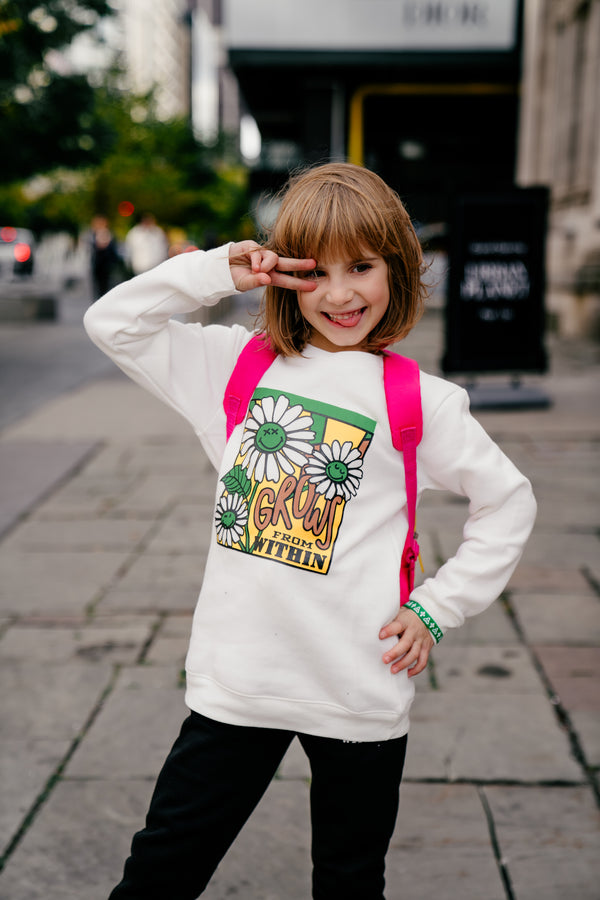 Positivity Grows Printed Fleece Sweatshirt & Trouser