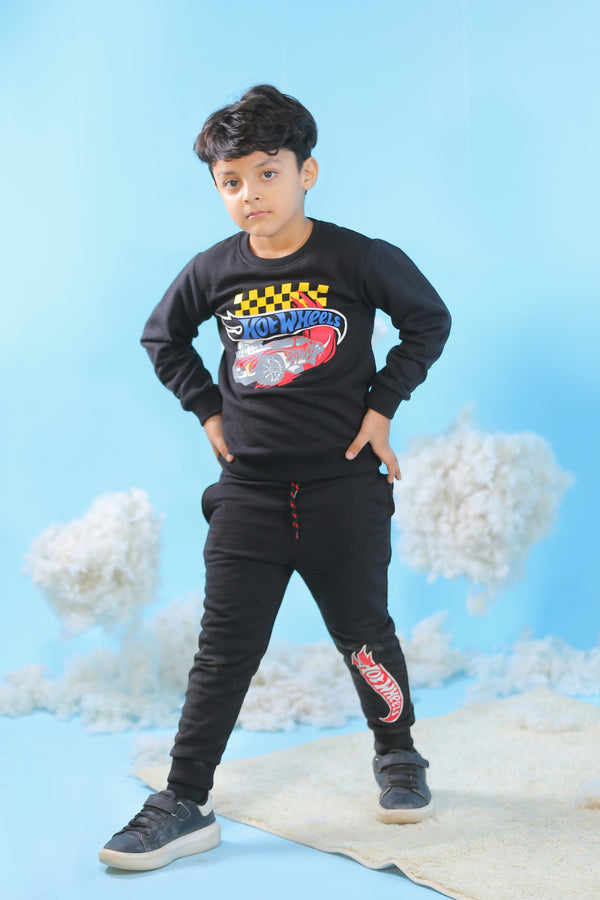 Hot Wheels Flame Gear Fleece Sweatshirt & Trouser