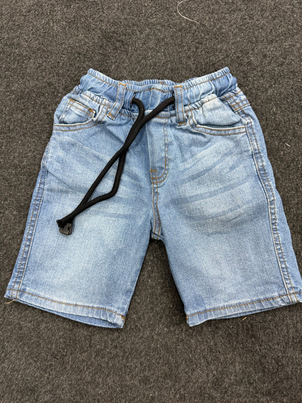 Sky Blue Cotton Jeans Shorts