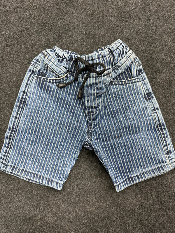 Blue Linning Cotton Jeans Shorts