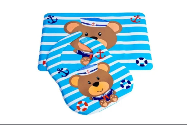 Captain Bear Feeding Bibs & Feeding Mat