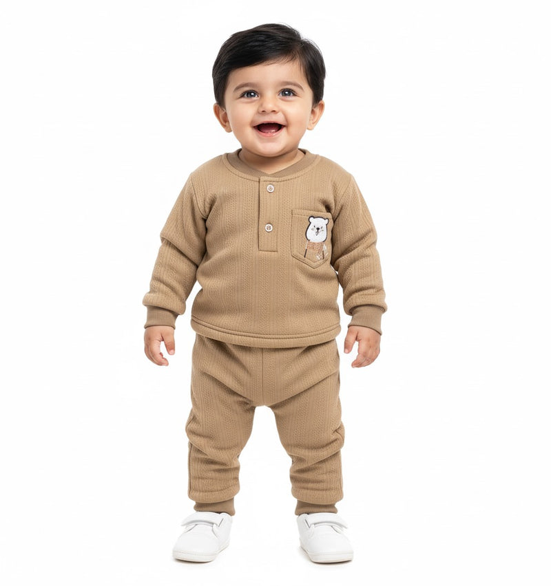 Little Bear Camel Soft Textured Fur Pair Infant