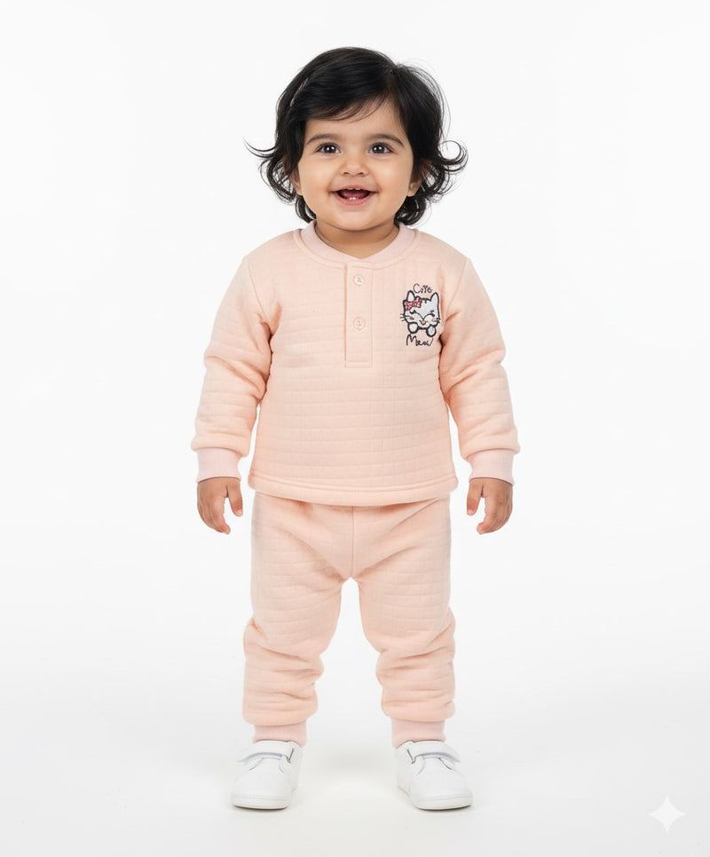 Cute Meow Soft Textured Fur Pair Infant